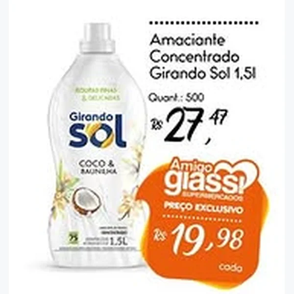 Amaciante Concentrado Girando Sol 1,5 L