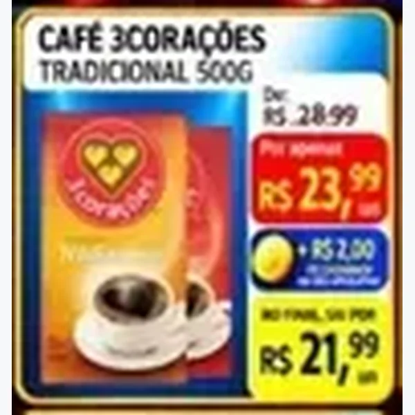 Café Tradicional 3 Corações 500 g