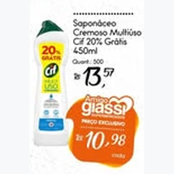 Recorte do encarte de Saponáceo Cremoso Multiuso Cif 450 ml