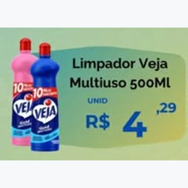 Recorte do encarte de Limpador Multiuso Veja 500 ml