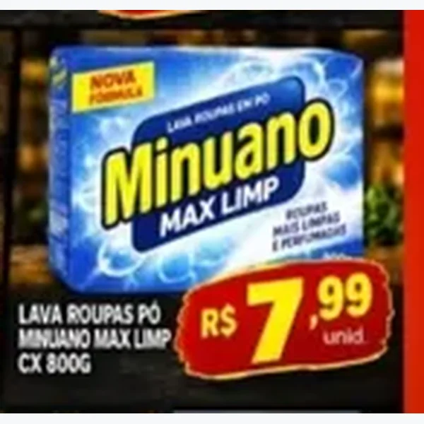 Lava Roupas em Pó Max Limp Minuano 800 g
