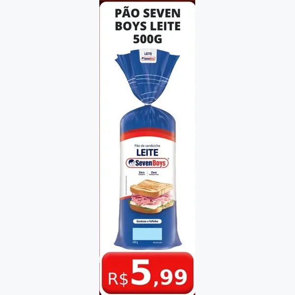 Pão de Leite Seven Boys 500 g