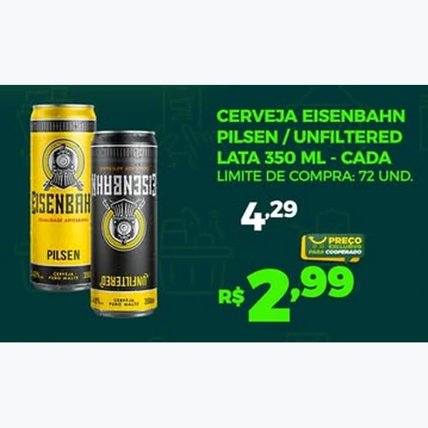 Cerveja Pilsen Eisenbahn 350 ml