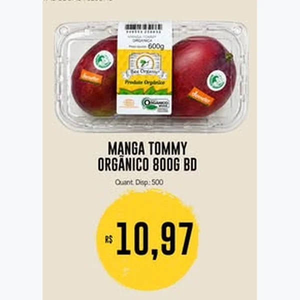 Manga Tommy Orgânico Bee Organic 800 g