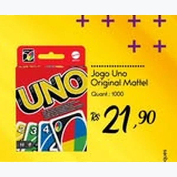 Recorte do encarte de Jogo Uno Original Mattel