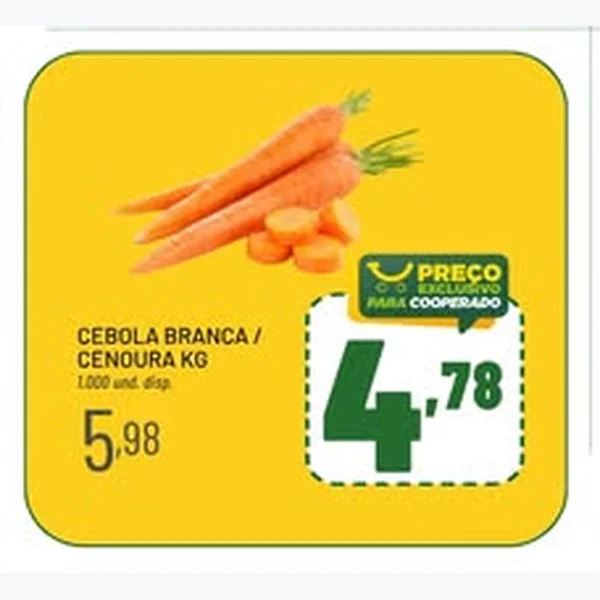 Recorte do encarte de Cebola Branca
