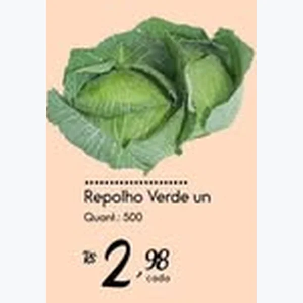 Recorte do encarte de Repolho Verde