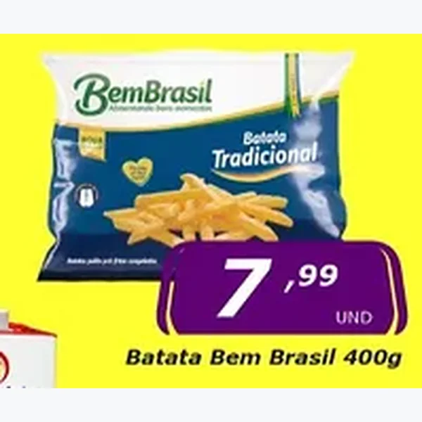 Recorte do encarte de Batata Tradicional Bem Brasil 400 g