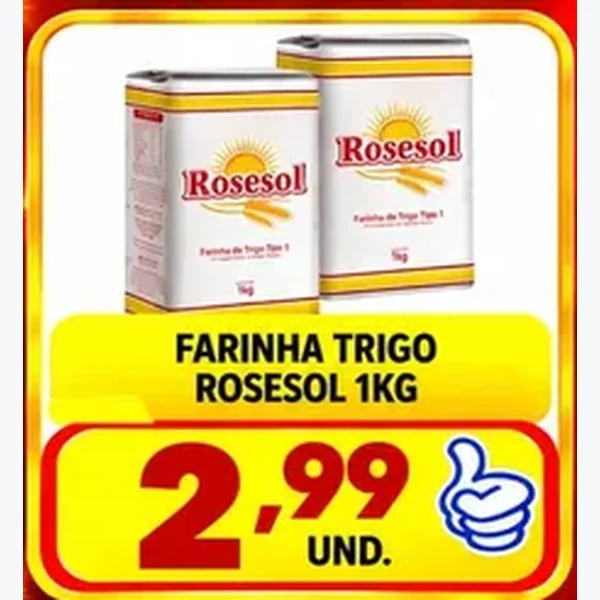 Recorte do encarte de Farinha de Trigo Rosesol