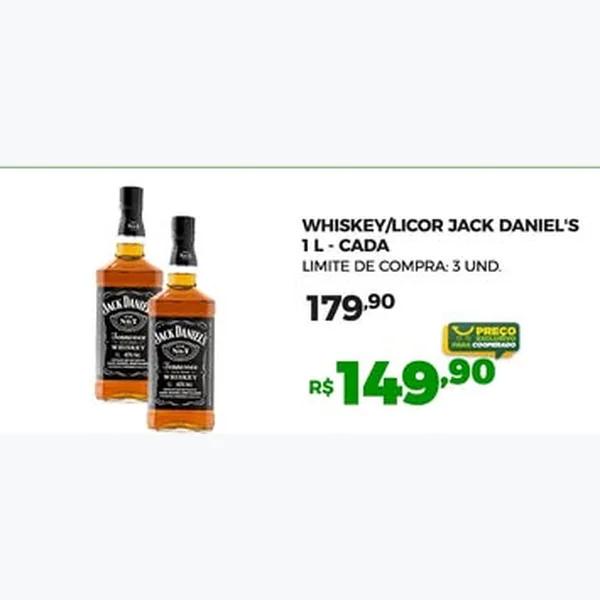 Recorte do encarte de Whiskey Jack Daniel's 1 L
