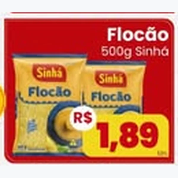 Recorte do encarte de Flocão Sinhá 500 g