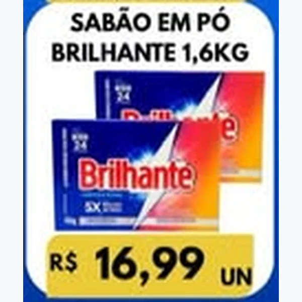 Recorte do encarte de Sabão em Pó Brilhante 1,6 kg