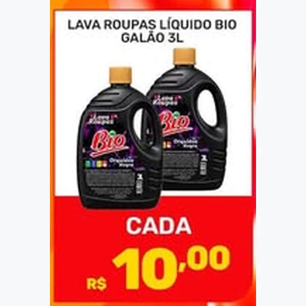 Recorte do encarte de Lava Roupas Líquido Bio 3 L