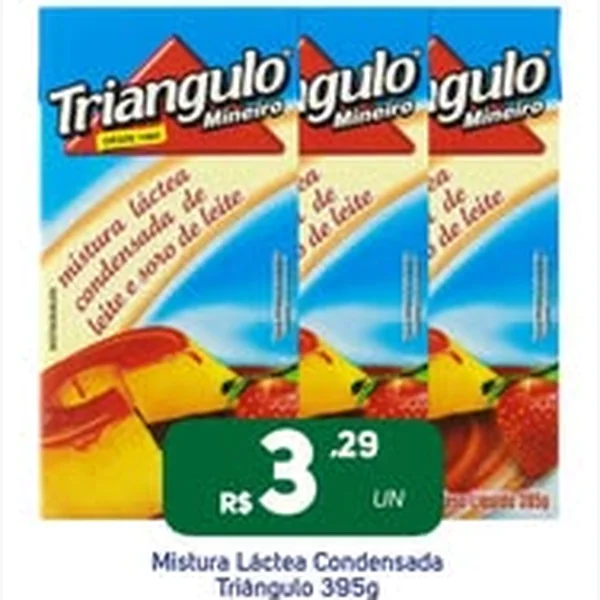 Recorte do encarte de Mistura Láctea Condensada Triângulo 395 g