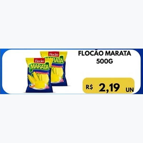 Recorte do encarte de Flocão Marata 500 g