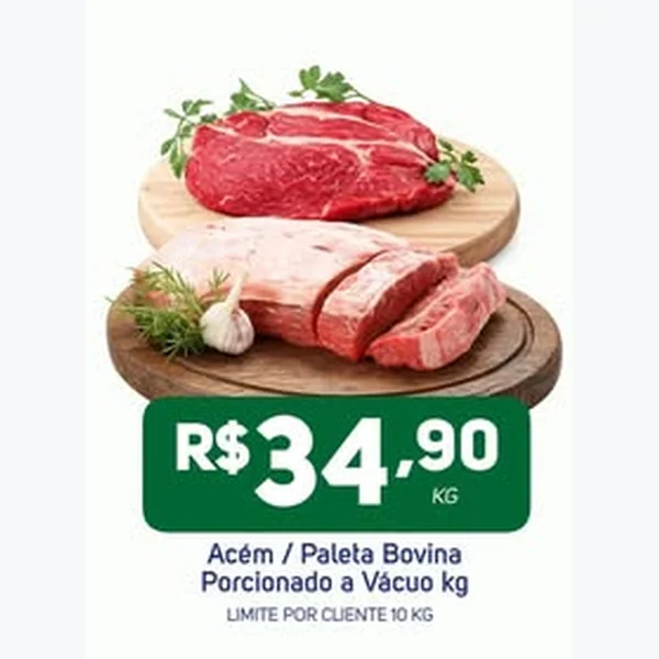Recorte do encarte de Paleta Bovina Porcionada a Vácuo
