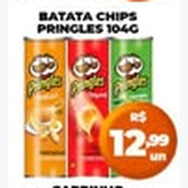 Recorte do encarte de Batata Chips Pringles