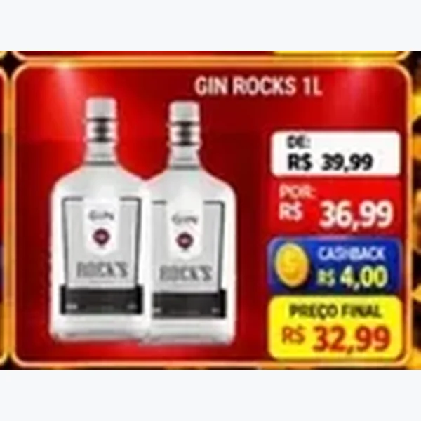Recorte do encarte de Gin Rocks 1 L