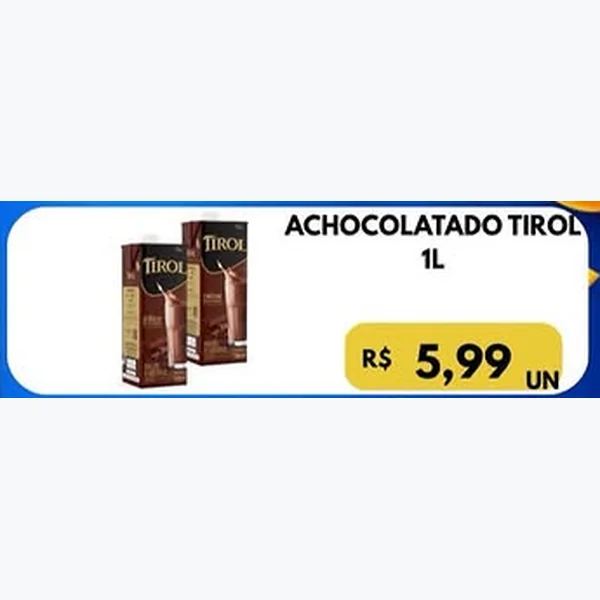 Recorte do encarte de Achocolatado Tirol 1 L