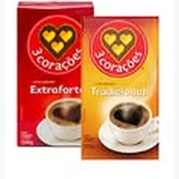 Recorte do encarte de Café a Vácuo Tradicional 3 Corações 500 g