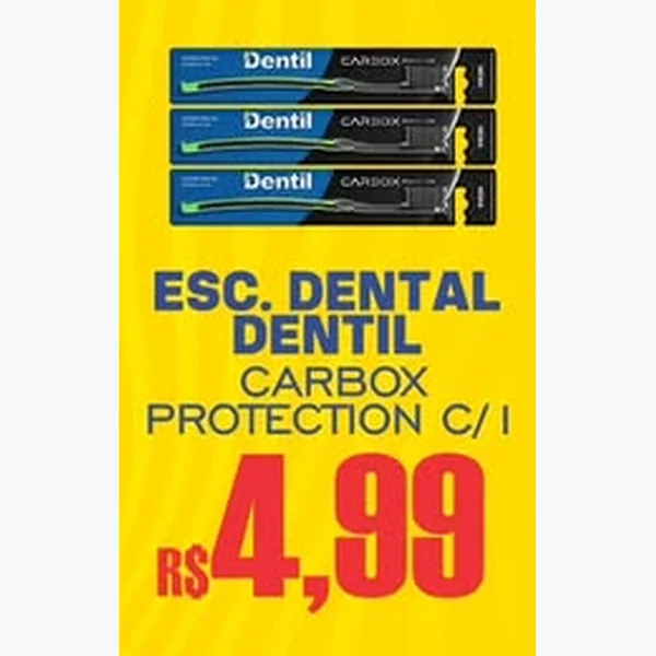 Recorte do encarte de Escova Dental Carbox Dentil