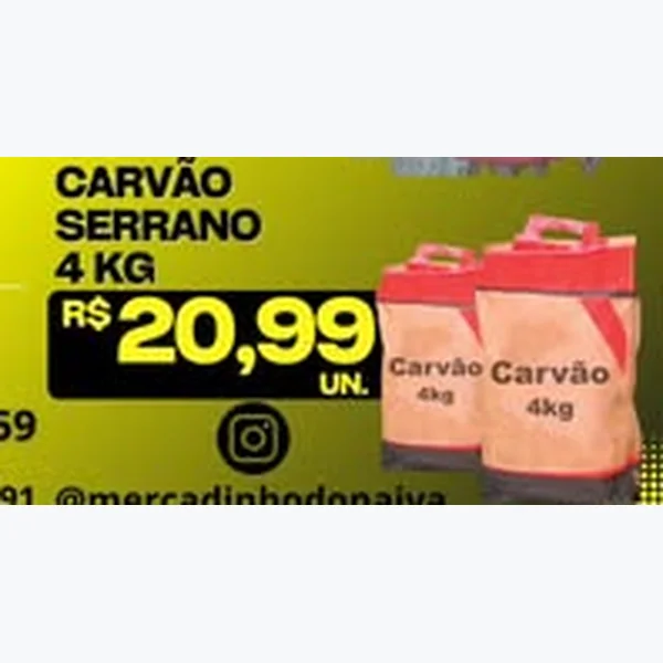 Carvão Serrano 4 kg
