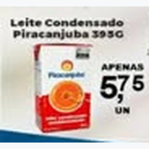 Recorte do encarte de Leite Condensado Piracanjuba 395 g