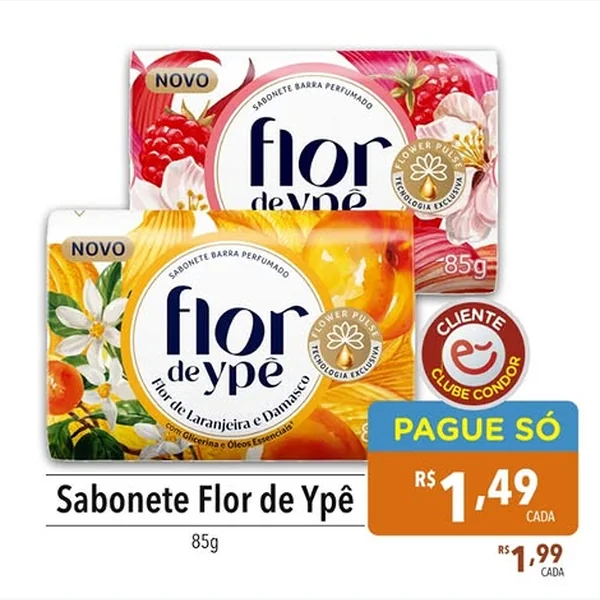 Sabonete Barra Perfumado Flor de Ypê 85 g