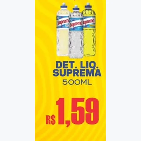 Recorte do encarte de Detergente Líquido Suprema 500 ml