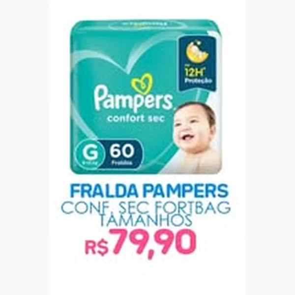 Recorte do encarte de Fralda Confort Sec Pampers