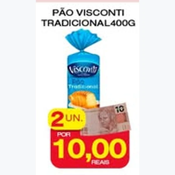 Recorte do encarte de Pão Tradicional Visconti 400 g