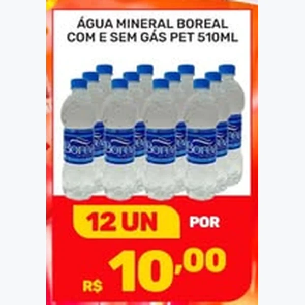 Recorte do encarte de Água Mineral Boreal 510 ml