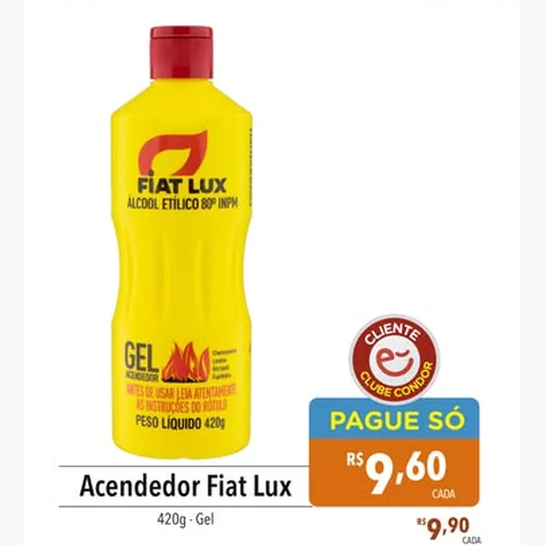 Acendedor Gel Fiat Lux 420 g