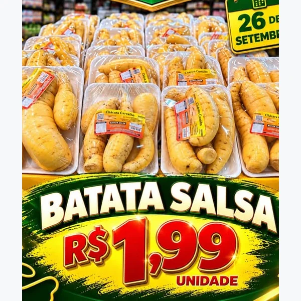Recorte do encarte de Batata Salsa Chácara Carvalho