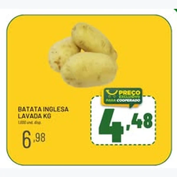 Recorte do encarte de Batata Inglesa Lavada