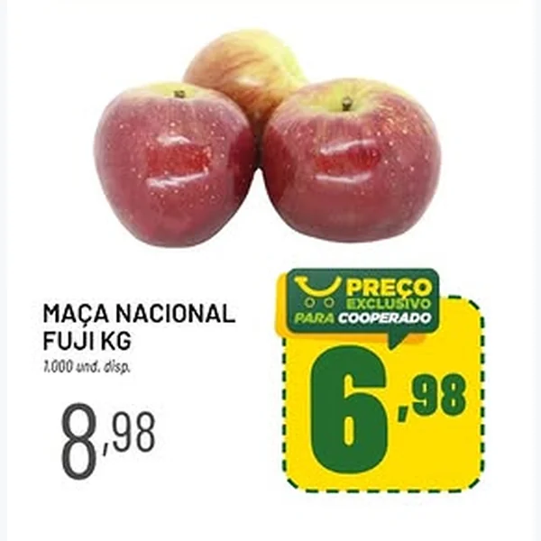 Recorte do encarte de Maçã Nacional Fuji