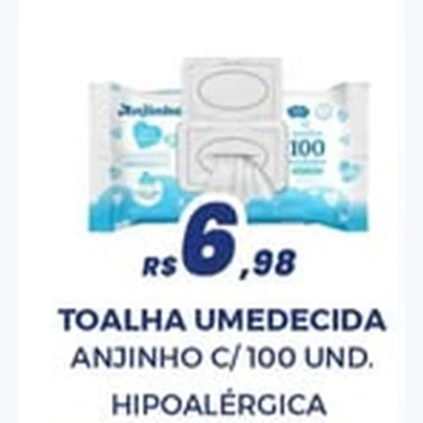 Toalha Umedecida Hipoalérgica Anjinho 100 un