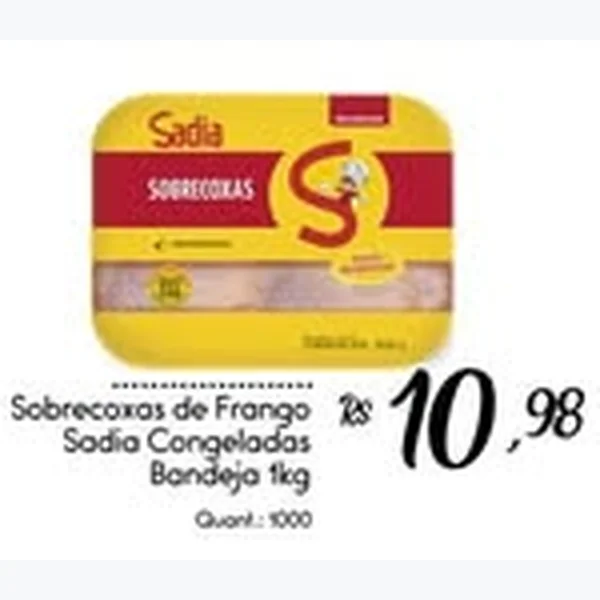 Sobrecoxas de Frango Congeladas Sadia 1 kg