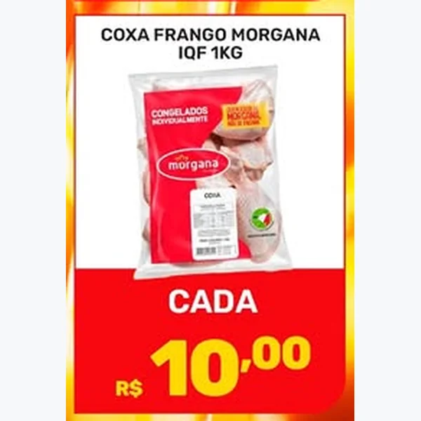 Recorte do encarte de Coxa de Frango Iqf Morgana