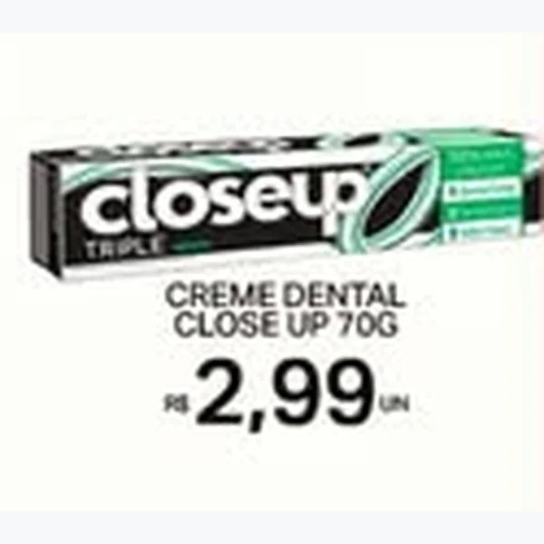Recorte do encarte de Creme Dental Close Up 70 g