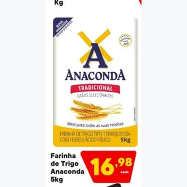 Farinha de Trigo Tradicional Anaconda 5 kg