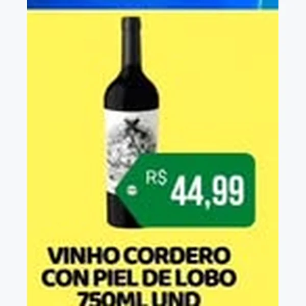 Recorte do encarte de Vinho Cordero Con Piel De Lobo 750 ml