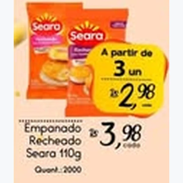 Recorte do encarte de Empanado Recheado Seara 110 g