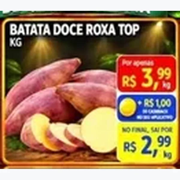 Recorte do encarte de Batata Doce Roxa Top