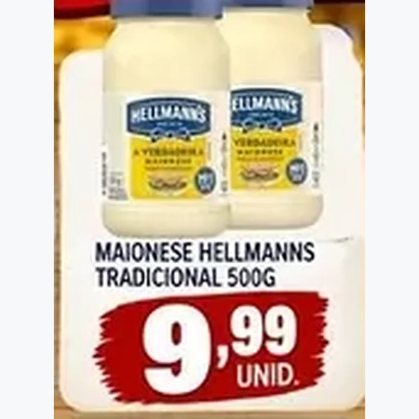 Recorte do encarte de Maionese Tradicional Hellmanns 500 g