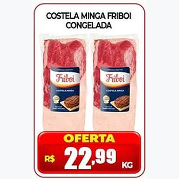 Recorte do encarte de Costela Minga Congelada Friboi
