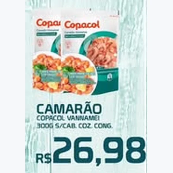 Camarão Vannamei S/cab. Coz. Cong. Copacol 300 g