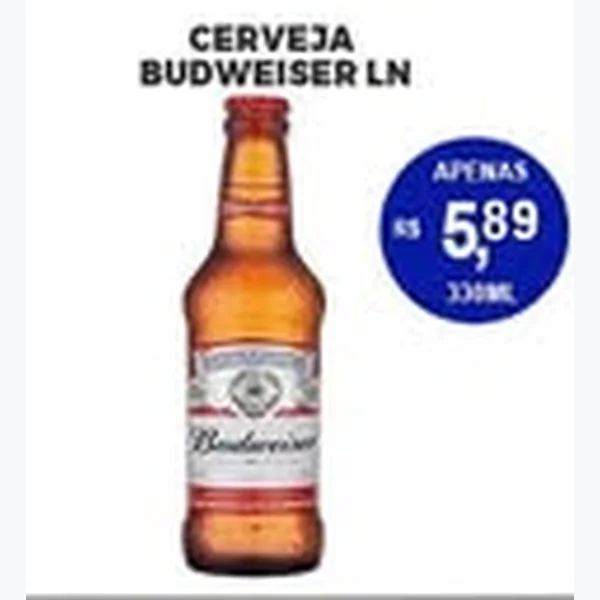 Recorte do encarte de Cerveja Budweiser 330 ml