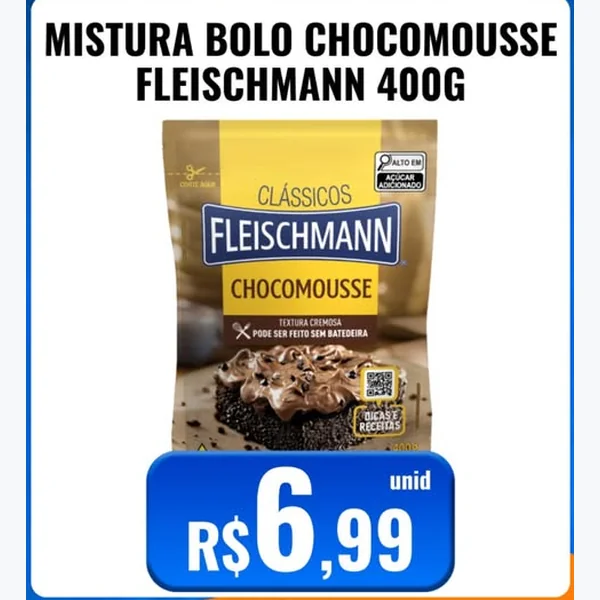 Mistura para Bolo Chocomousse Fleischmann 400 g