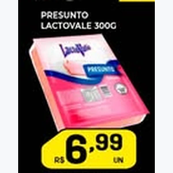 Recorte do encarte de Presunto Lactovale 300 g